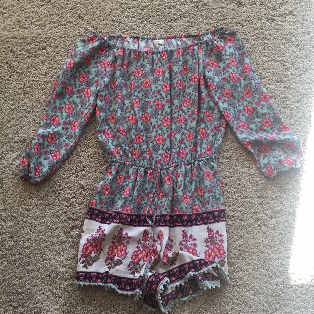 Hollister Floral Off The Shoulder Romper